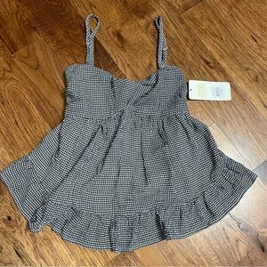 American Threads Black and White Checkered Camisole